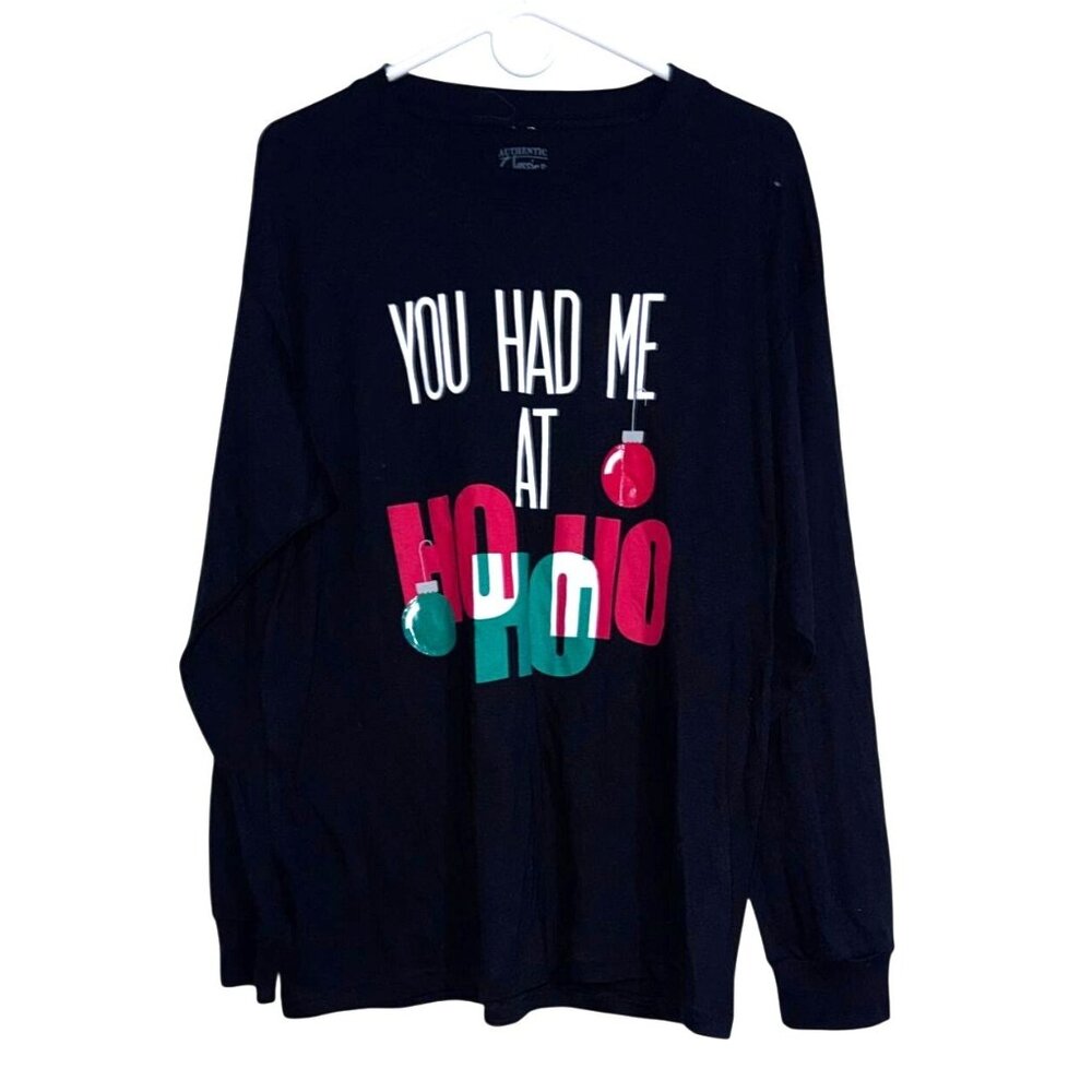 You Had Me At Ho Ho Ho Christmas Long Sleeve Shirt L